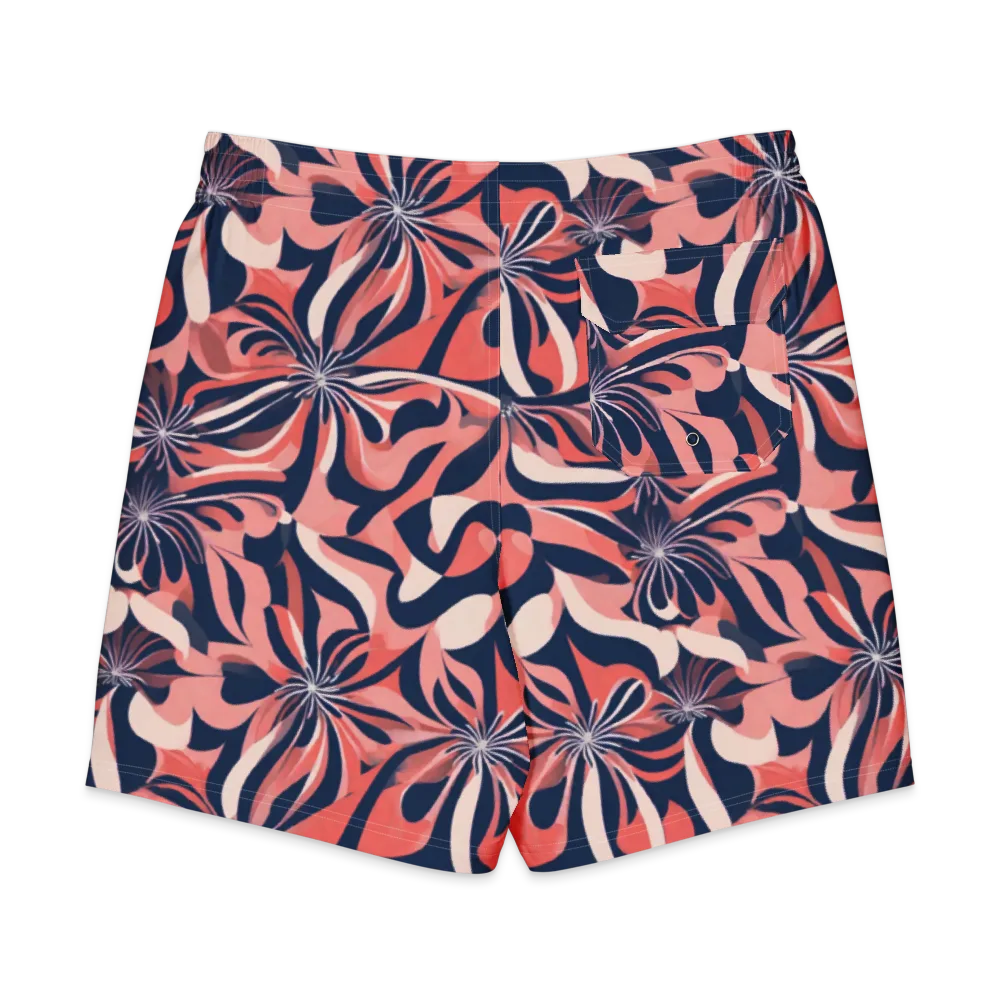 Navy Petal Voltage on Men's Board Shorts — Back