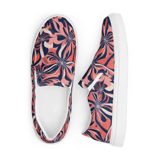 Navy Petal Voltage on a Men's Slip-On Canvas Shoes