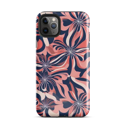 Navy Petal Voltage on a Tough Case for iPhone®