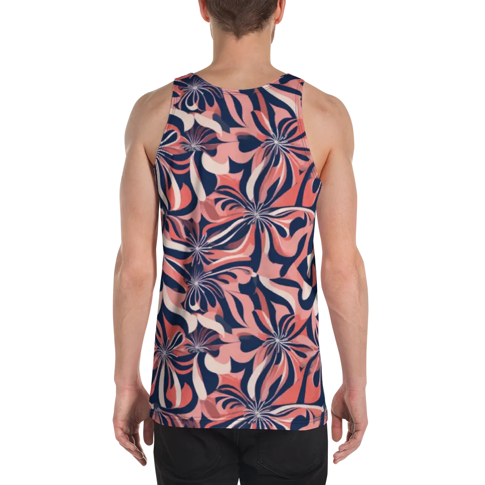 Navy Petal Voltage on Men's Tank Top — Back