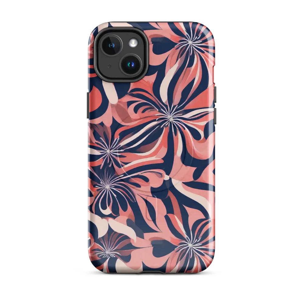 Navy Petal Voltage on MagSafe Tough Case for iPhone® — Front