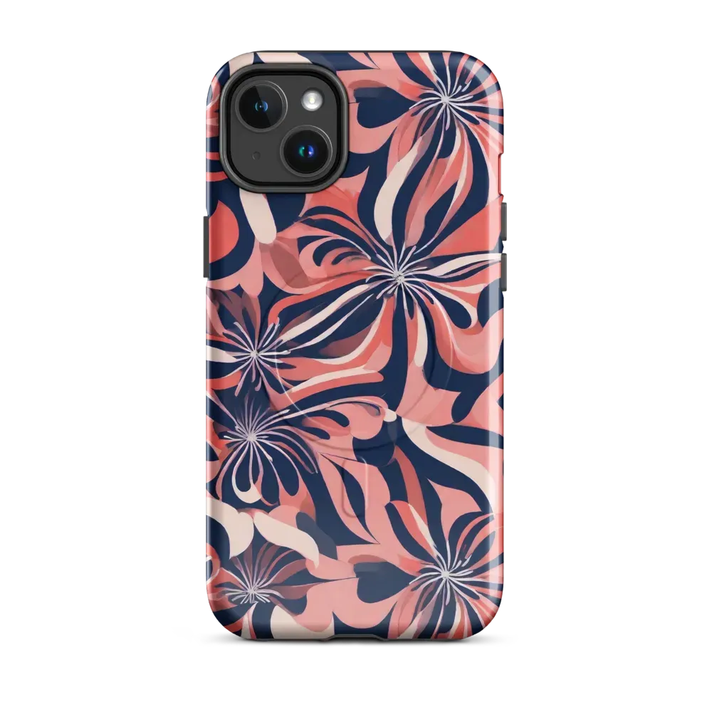 Navy Petal Voltage on MagSafe Tough Case for iPhone® — Front