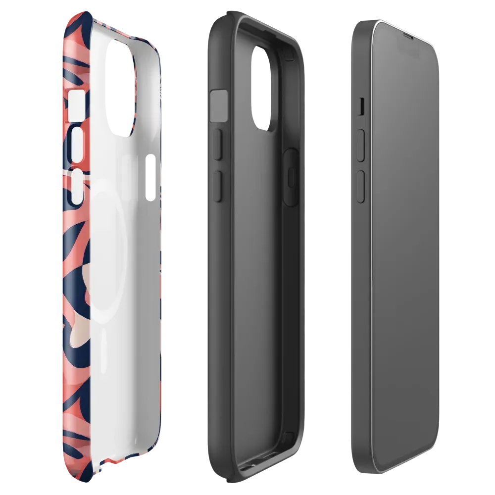 Navy Petal Voltage on MagSafe Tough Case for iPhone® — Front