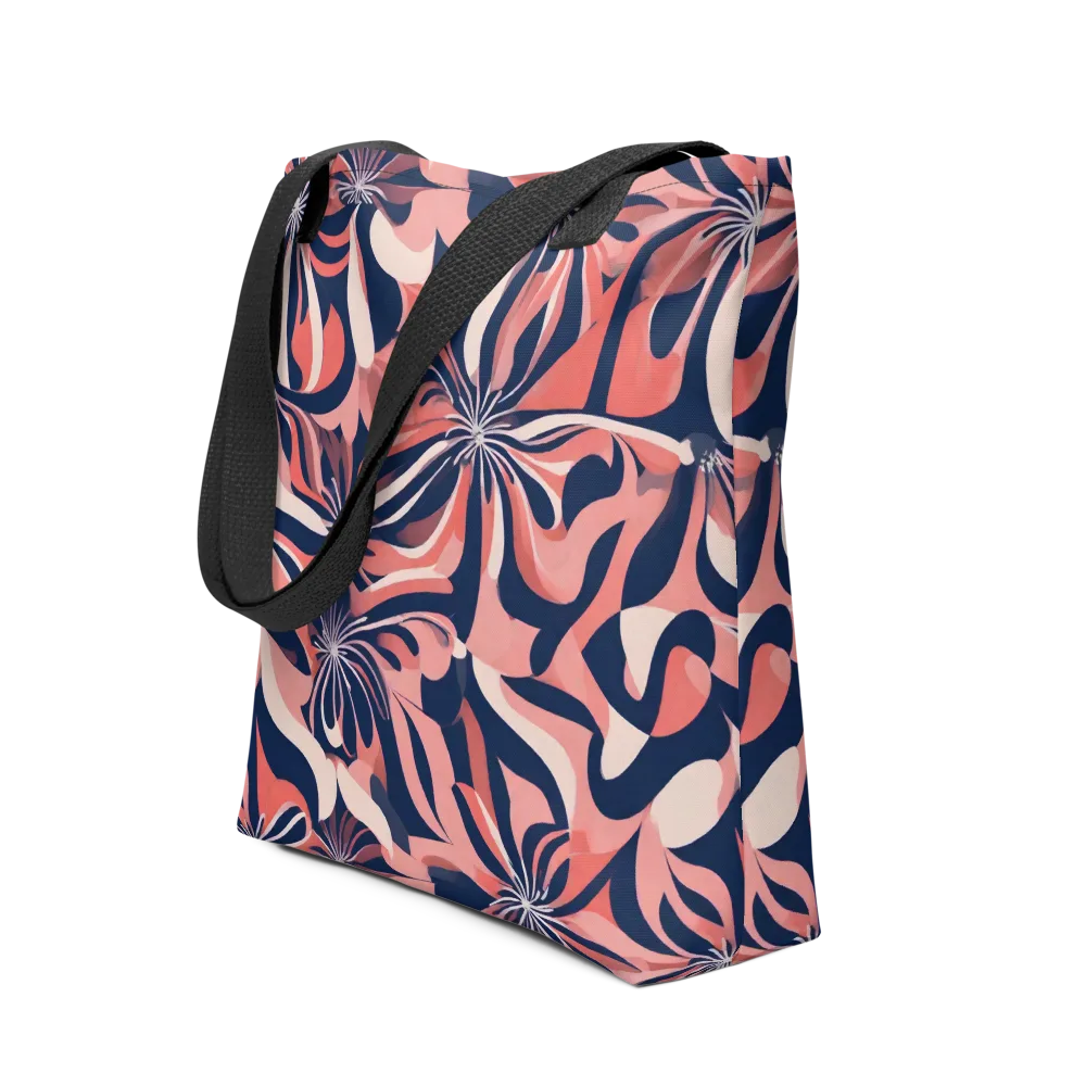 Navy Petal Voltage on Tote Bag — Front
