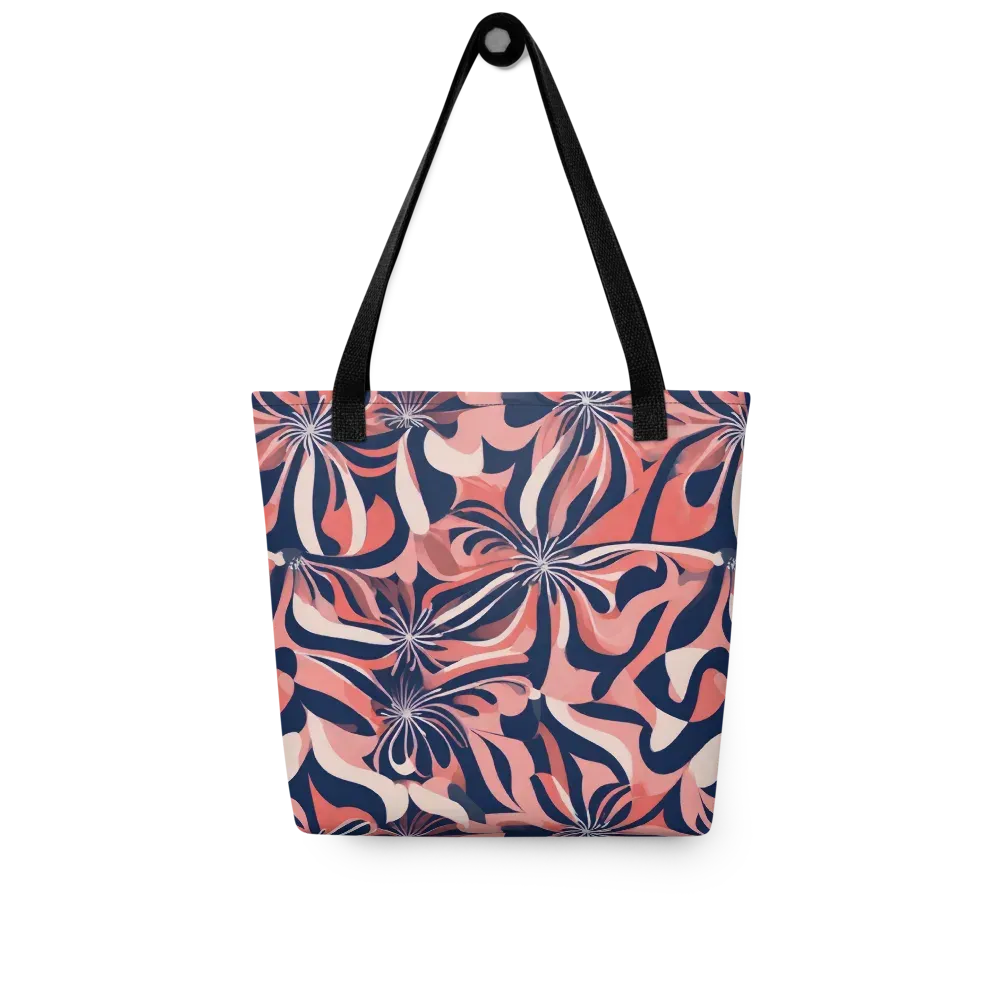 Navy Petal Voltage on Tote Bag — Front
