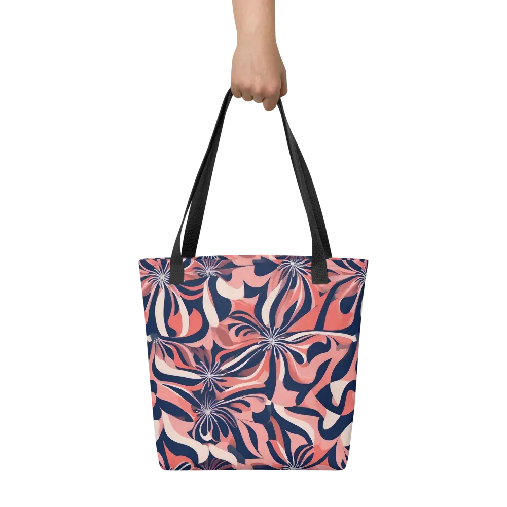 Navy Petal Voltage on Tote Bag — Front