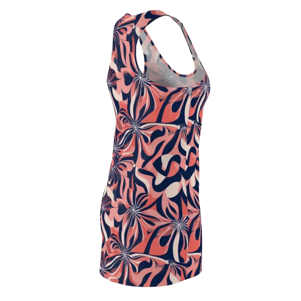 Navy Petal Voltage on Racerback Dress — Back Side