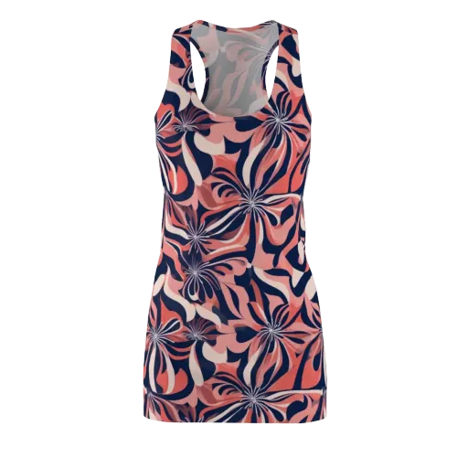 Navy Petal Voltage on a Racerback Dress