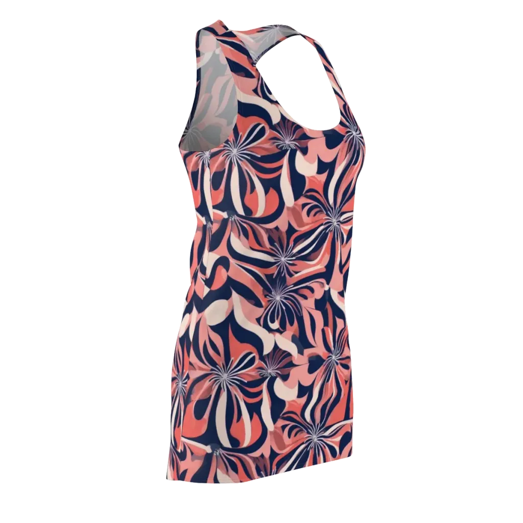 Navy Petal Voltage on Racerback Dress — Front Side
