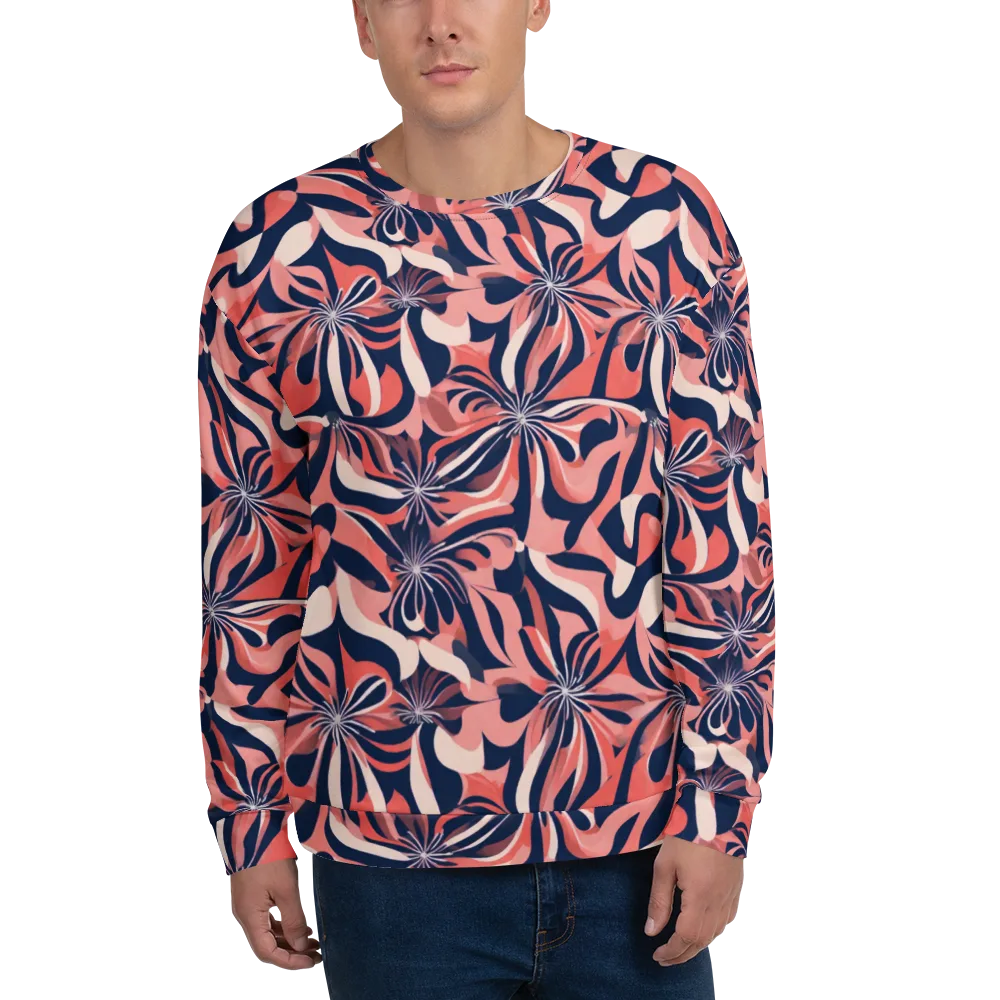 Navy Petal Voltage on Sweatshirt — Front