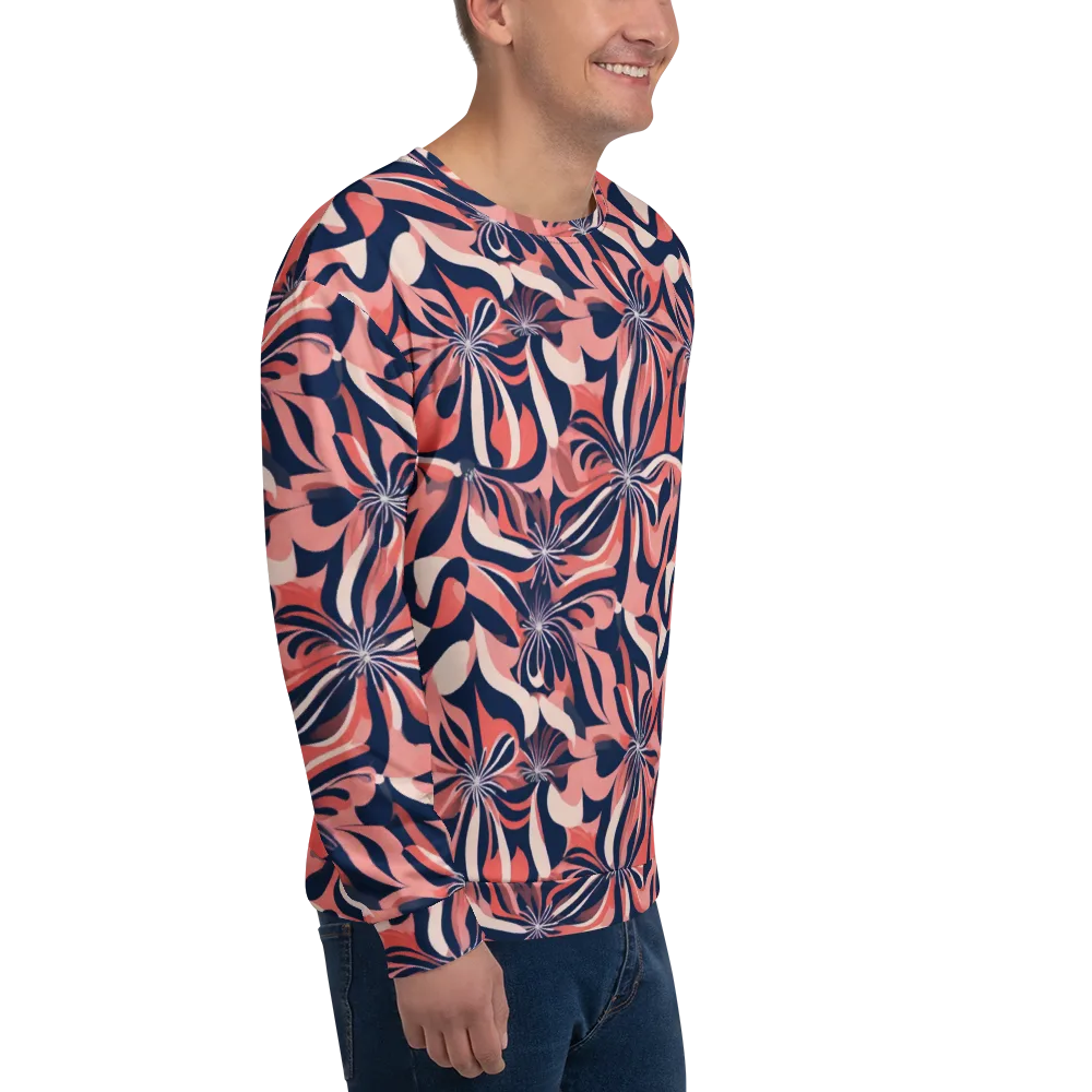 Navy Petal Voltage on Sweatshirt — Right Front