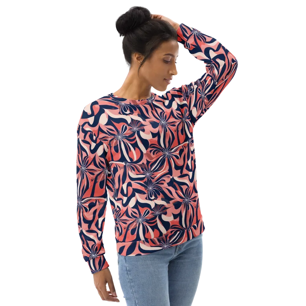 Navy Petal Voltage on Sweatshirt — Right Front