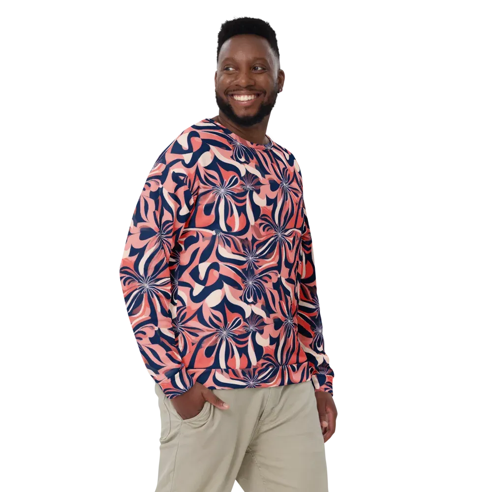 Navy Petal Voltage on Sweatshirt — Front