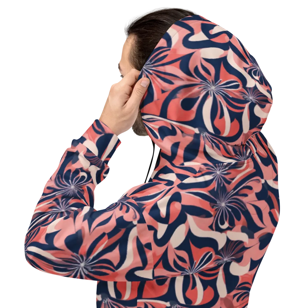 Navy Petal Voltage on Hoodie — Back