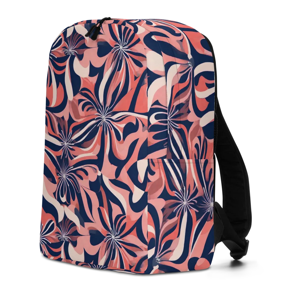 Navy Petal Voltage on Minimalist Backpack — Left