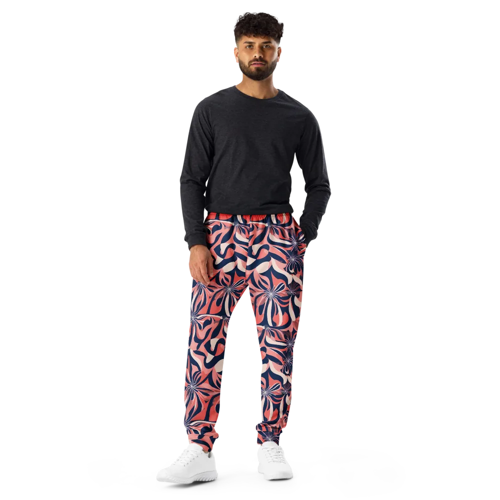 Navy Petal Voltage on Men's Joggers — Front