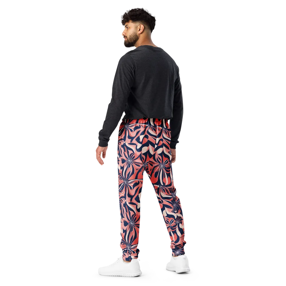 Navy Petal Voltage on Men's Joggers — Back