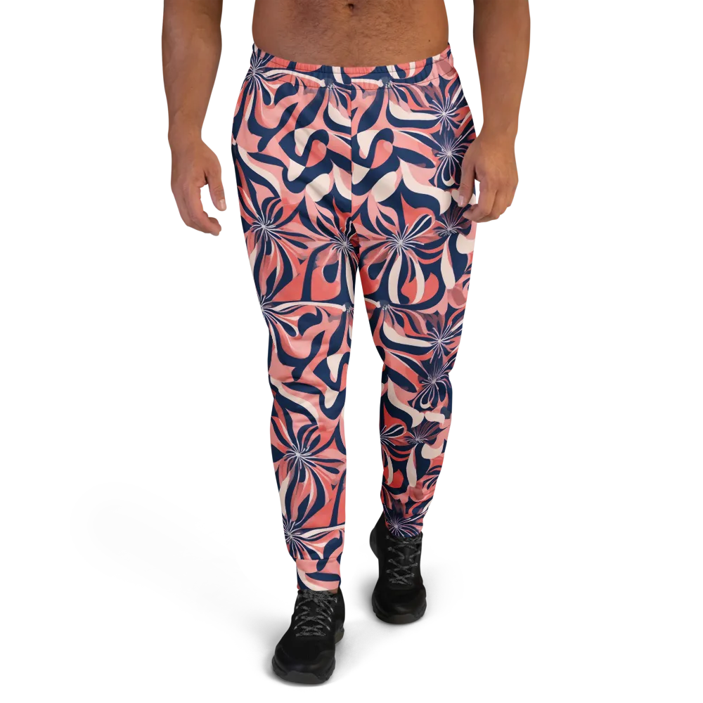 Navy Petal Voltage on Men's Joggers — Front