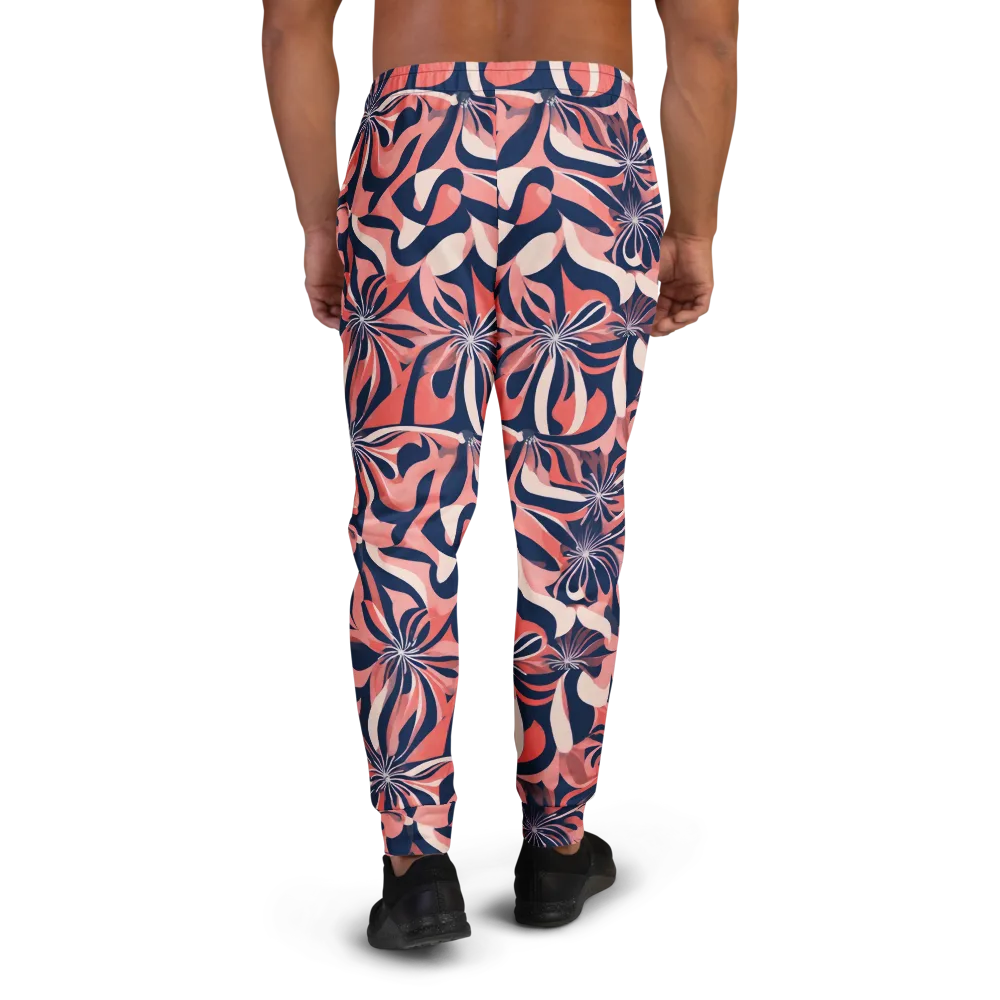 Navy Petal Voltage on Men's Joggers — Back