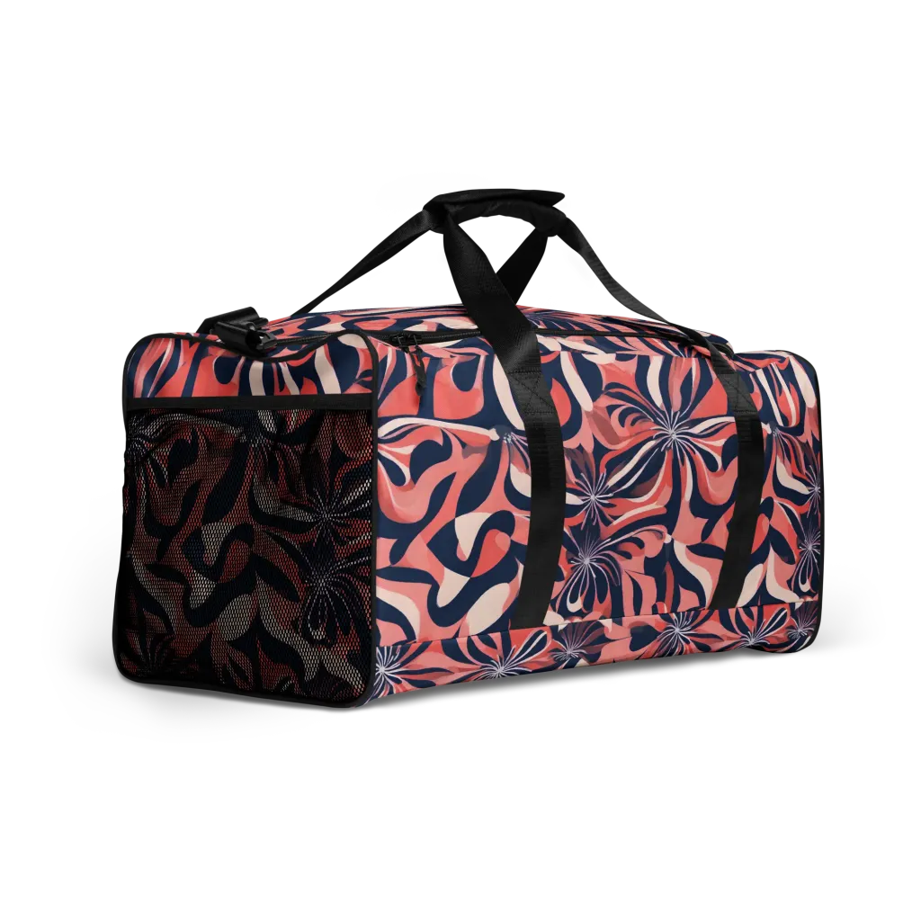 Navy Petal Voltage on Duffle Bag — Right Front