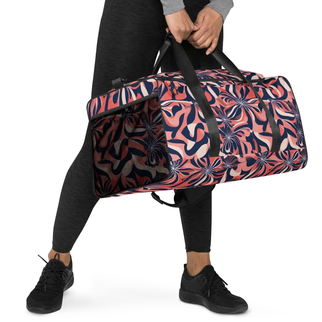 Navy Petal Voltage on Duffle Bag — Right Front