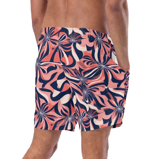Navy Petal Voltage on a Swim Trunks