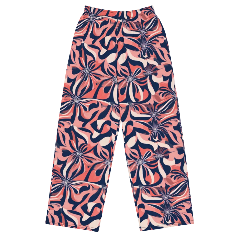 Navy Petal Voltage on Wide-Leg Pants — Front