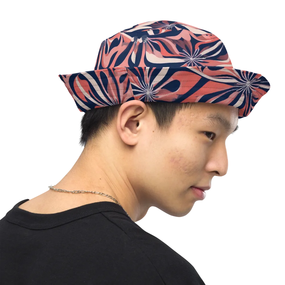 Navy Petal Voltage on Reversible Bucket Hat — Right Outside
