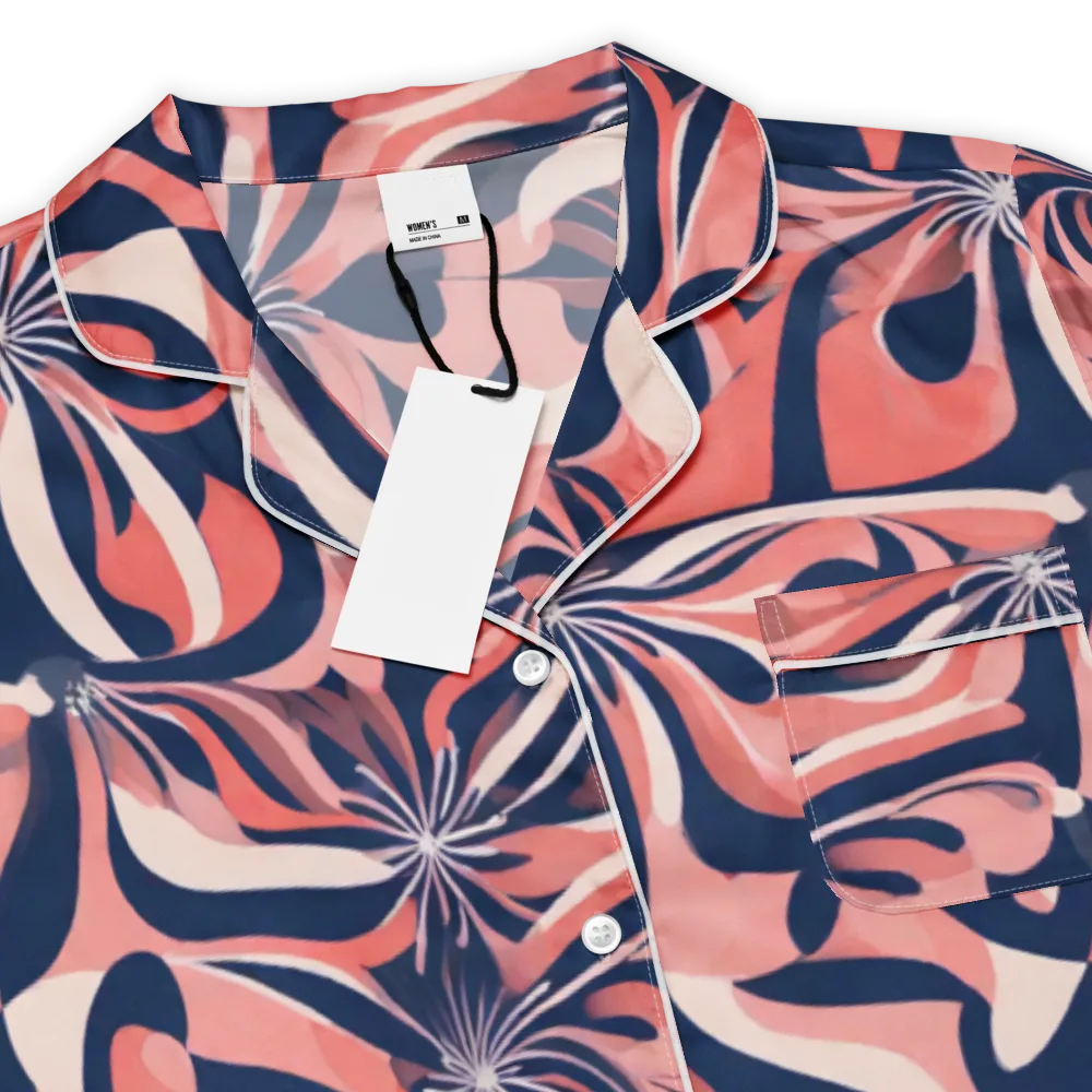 Navy Petal Voltage on Women's Short Sleeve Pajama Top — Product details