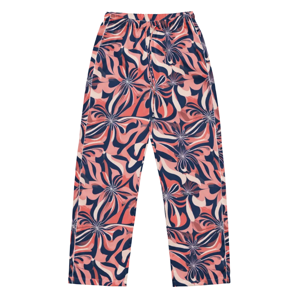 Navy Petal Voltage on Women's Pajama Pants — Front