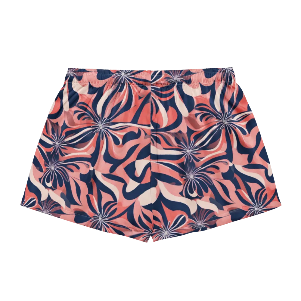 Navy Petal Voltage on Women's Pajama Shorts — Back