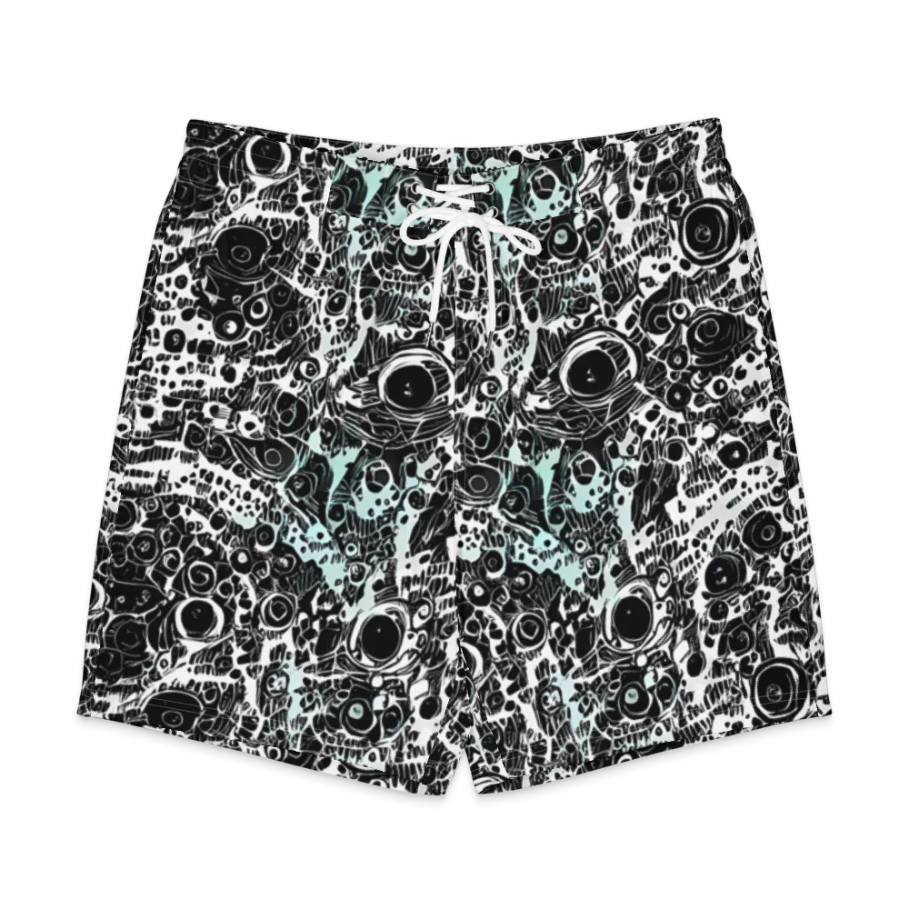 Static Bloom on Men's Board Shorts — Front