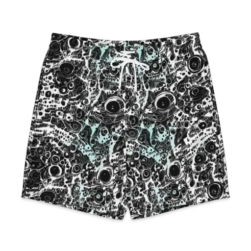 Static Bloom on a Men's Board Shorts