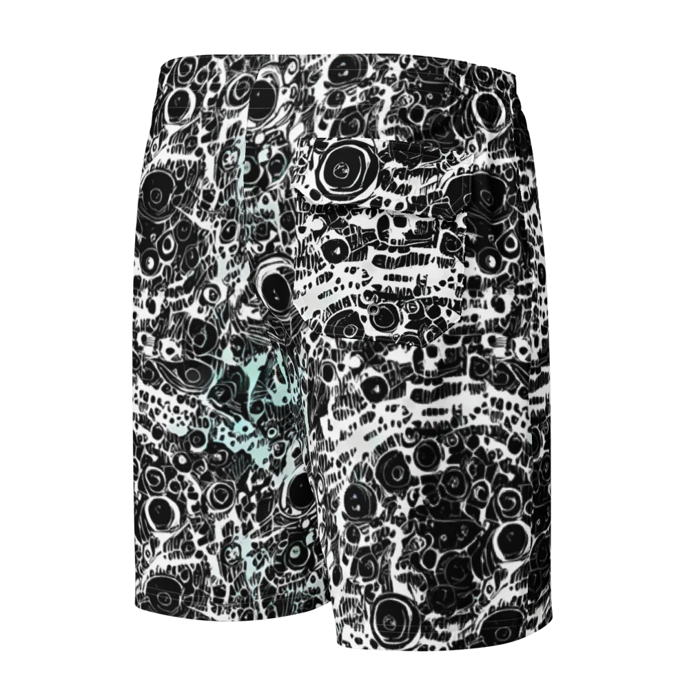 Static Bloom on Men's Board Shorts — Back