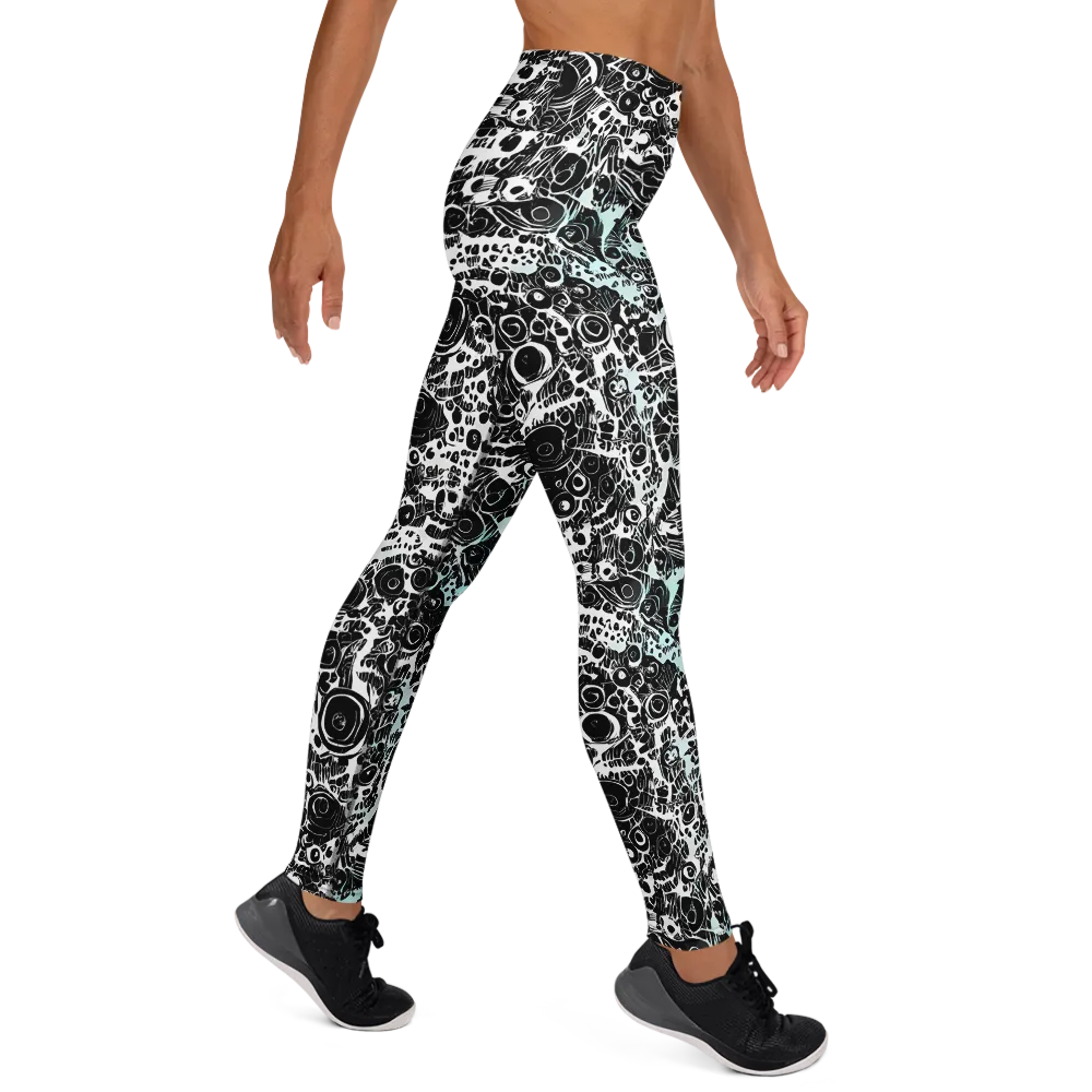 Static Bloom on Yoga Leggings — Right