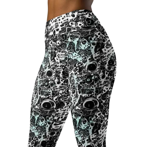 Static Bloom on a Yoga Leggings