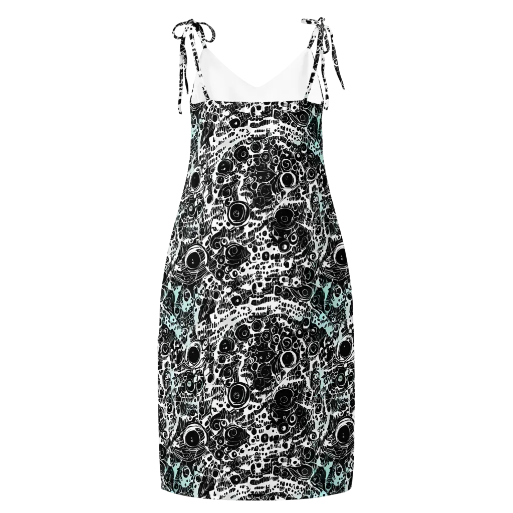 Static Bloom on Slip Dress — Back