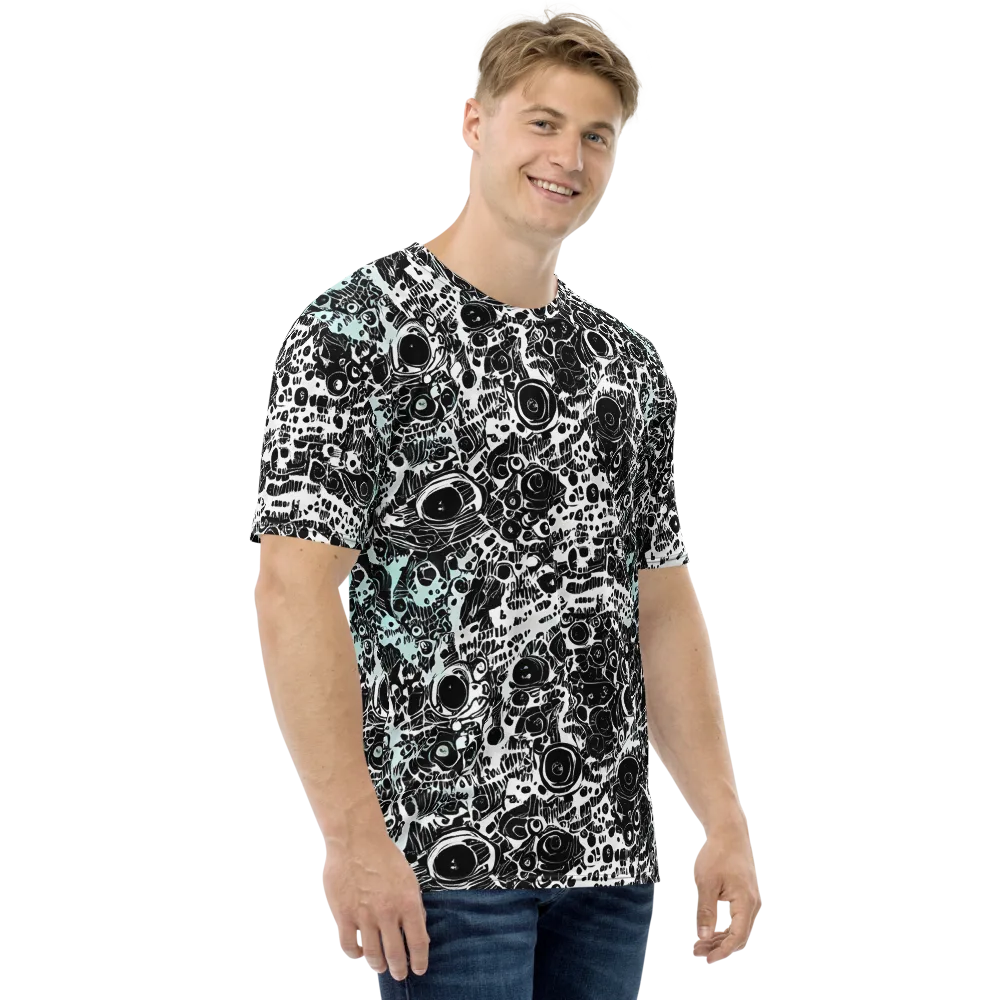 Static Bloom on Men's Crew Neck T-Shirt — Right
