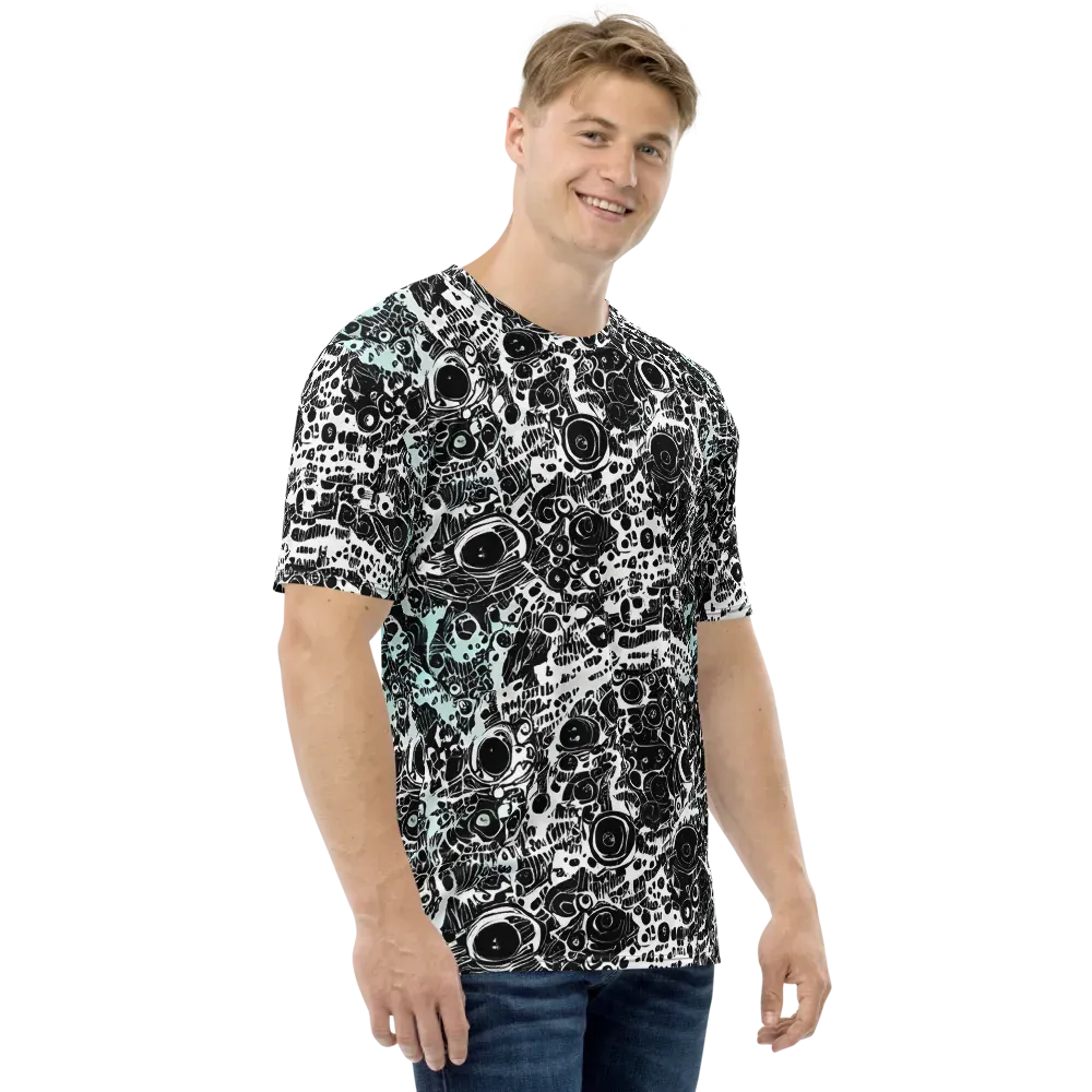 Static Bloom on Men's Crew Neck T-Shirt — Right