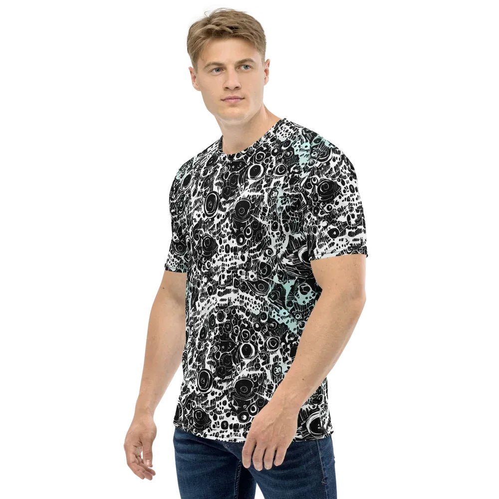 Static Bloom on Men's Crew Neck T-Shirt — Left