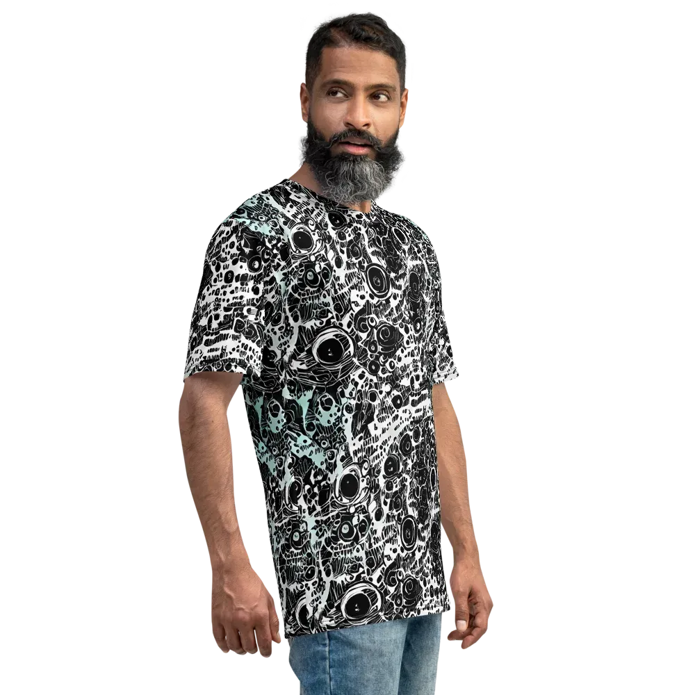 Static Bloom on Men's Crew Neck T-Shirt — Right