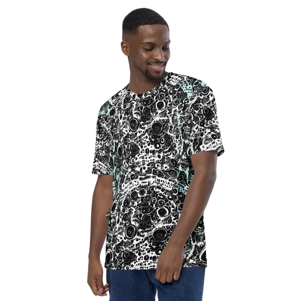 Static Bloom on Men's Crew Neck T-Shirt — Left
