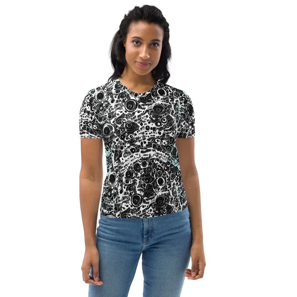 Static Bloom on Women's Crew Neck T-Shirt — Front