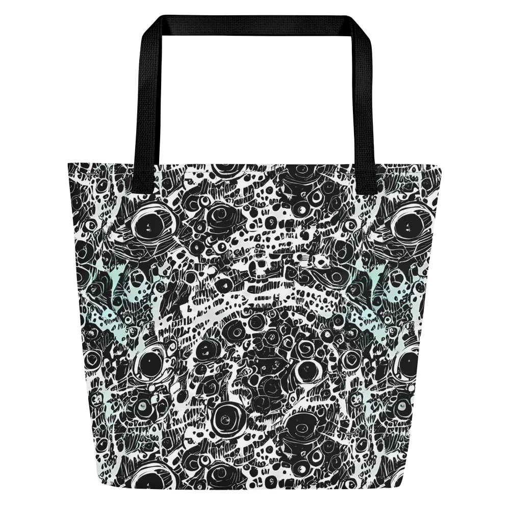 Static Bloom on Large Tote Bag W/ Pocket — Front