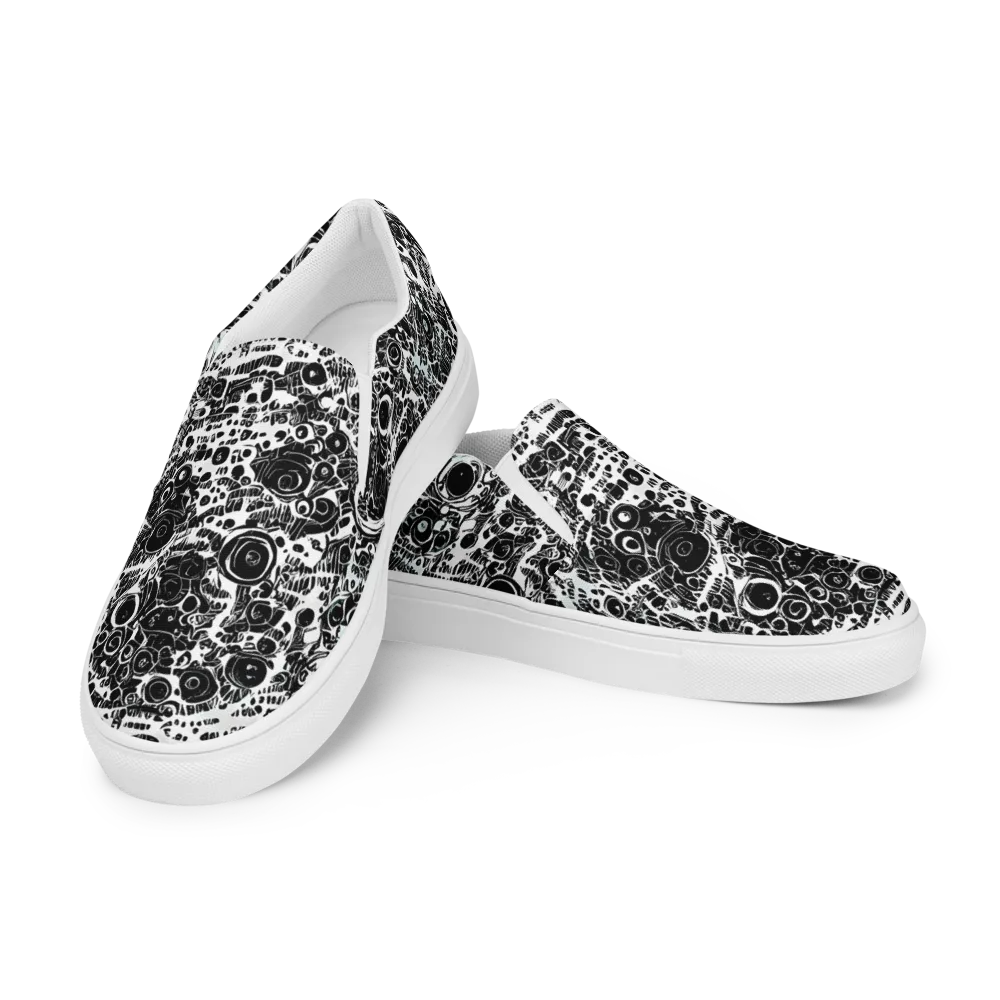 Static Bloom on Women's Slip-On Canvas Shoes — Left Front