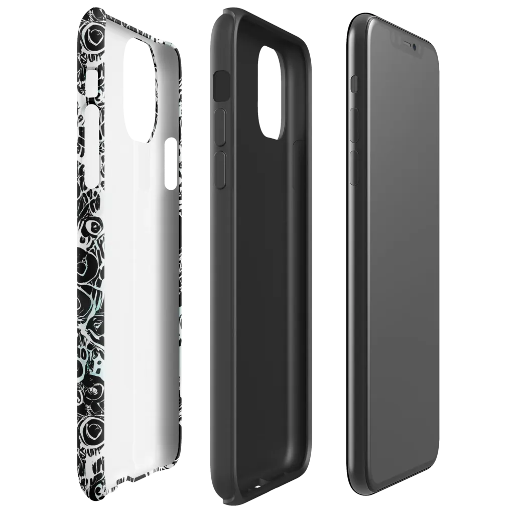 Static Bloom on Tough Case for iPhone® — Right