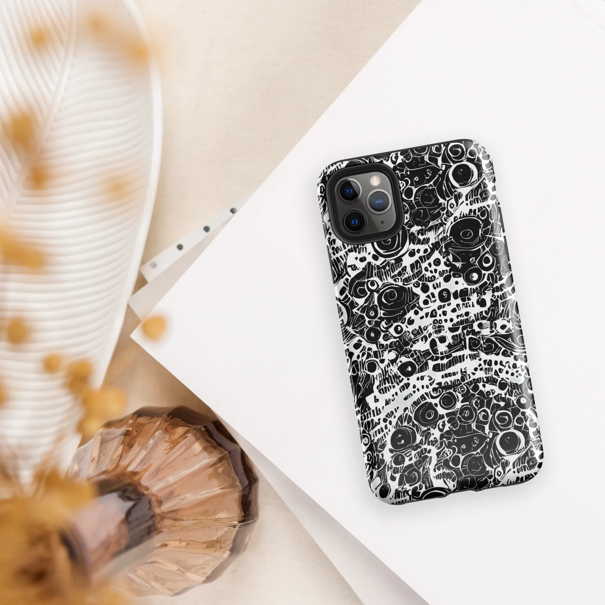 Static Bloom on Tough Case for iPhone® — Front