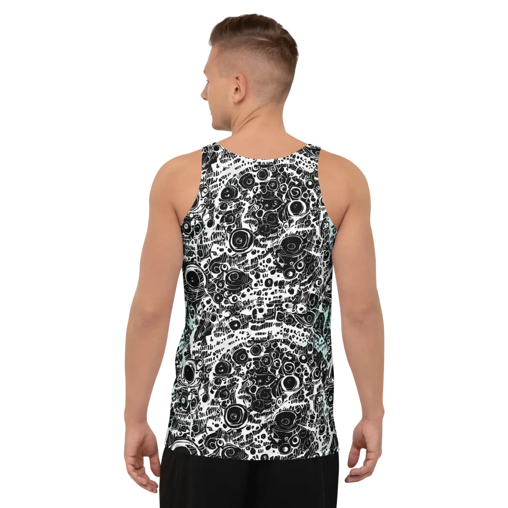 Static Bloom on Men's Tank Top — Back