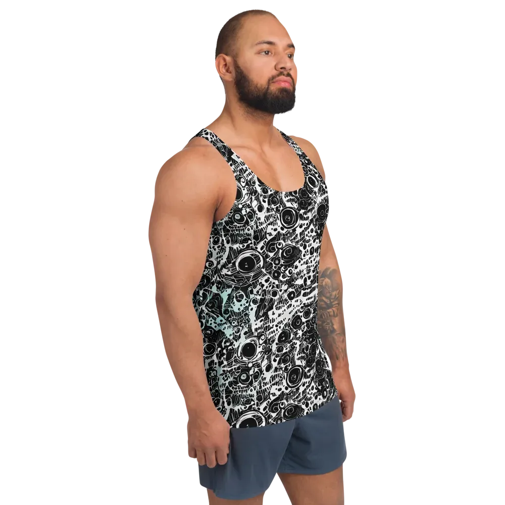 Static Bloom on Men's Tank Top — Right Front