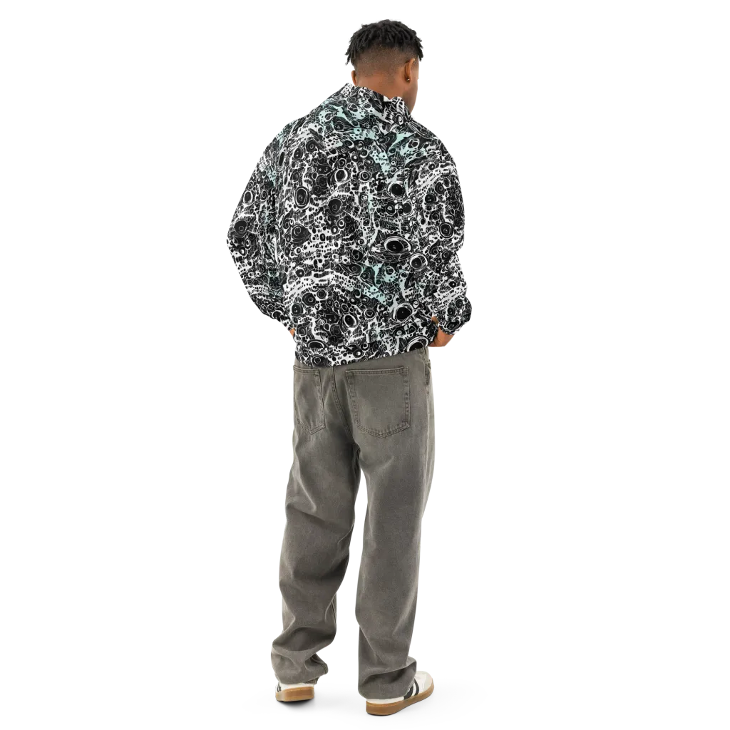 Static Bloom on Cotton Hoodie — Back